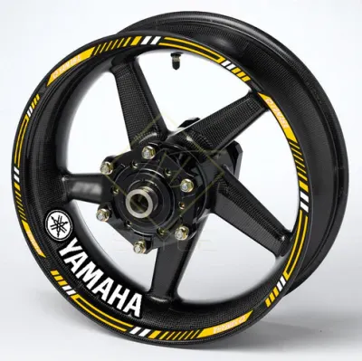 Yamaha motociklo ratlankių lipduka, geltona