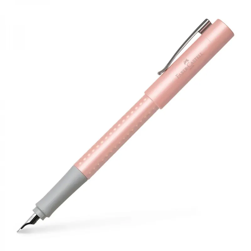 Plunksnakotis Faber-Castell Grip, 0.5mm, F, perlamutrinės rožinės spalvos