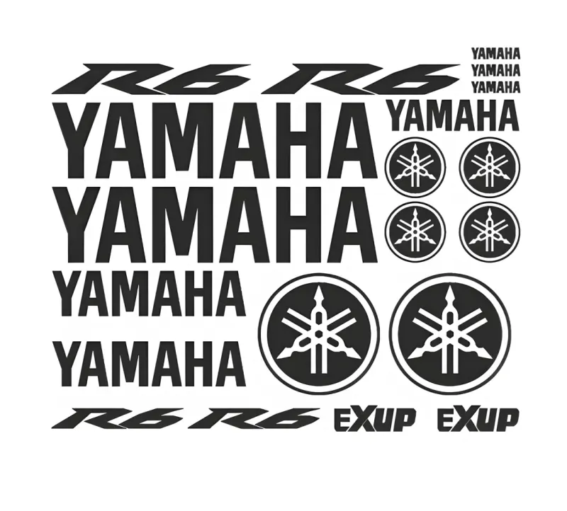 Yamaha R6 - Motociklo lipdukų rinkinys