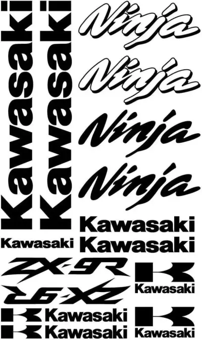 Kawasaki Ninja ZX-9R Motociklų lipdukų rinkinys