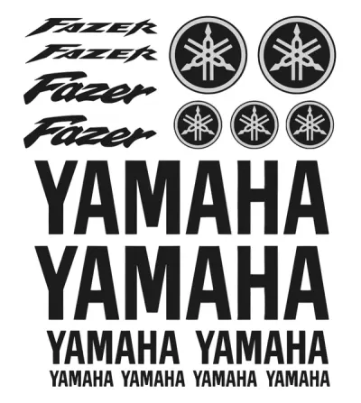 Yamaha Fazer - Motociklų lipdukų rinkinys