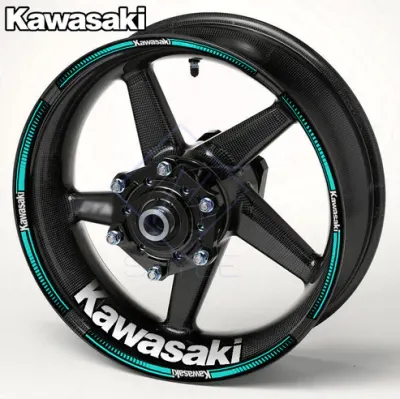 Kawasaki NINJA ratlankių lipdukai, ryškiai mėlyna
