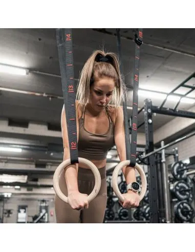 Mediniai gimnastikos žiedai GYMSTICK "WOODEN POWER RINGS"