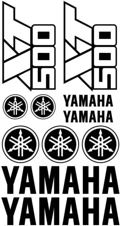 Yamaha XT 500 - Motociklų lipdukų rinkinys