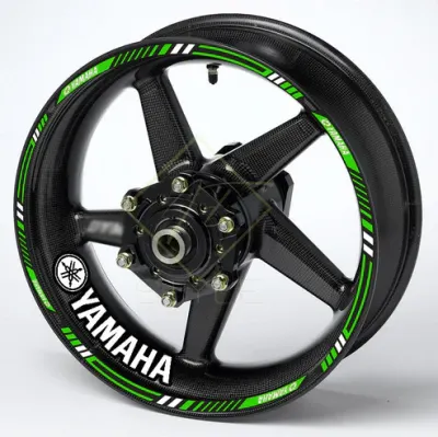 Yamaha motociklo ratlankių lipduka, žalia