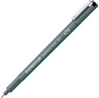 Rašiklis Fineliner STAEDTLER Pigment Liner 308, 0,1 mm, juodas