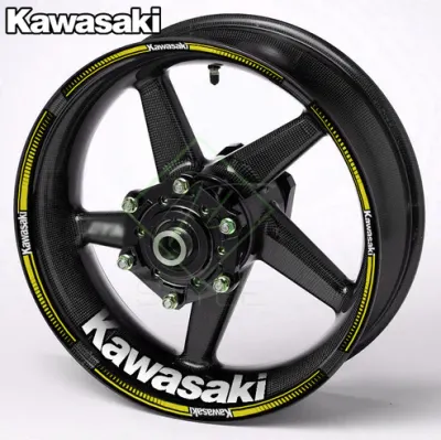 Kawasaki NINJA ratlankių lipdukai, geltona