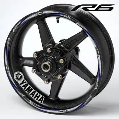 Yamaha YZF R6 motociklo ratlankių lipdukai