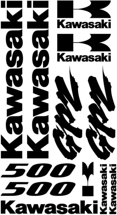 Kawasaki GPZ 500 Motociklų lipdukų rinkinys