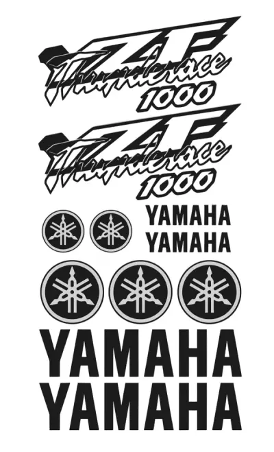 Yamaha YZF Thunderace 1000 - Motociklų lipdukų rinkinys