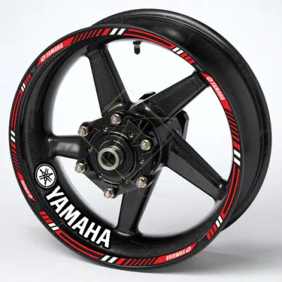 Yamaha motociklo ratlankių lipduka, raudona