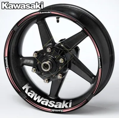 Kawasaki NINJA ratlankių lipdukai, rožinis auksas