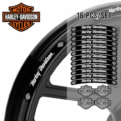 Harley-Davidson V-Rod / Sportster ratlankių lipdukai – juodos juostelės (16vnt)