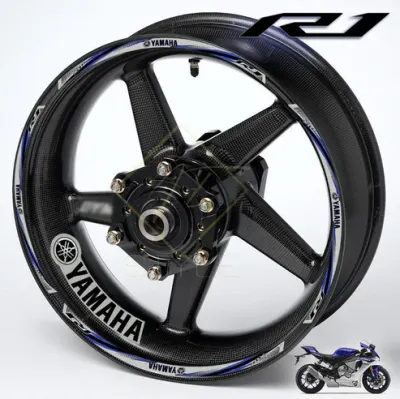 Yamaha YZF R1 motociklo ratlankių lipdukai