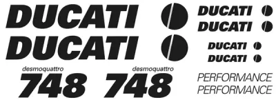 Ducati 748 Desmoquattro - Motociklų lipdukų rinkinys