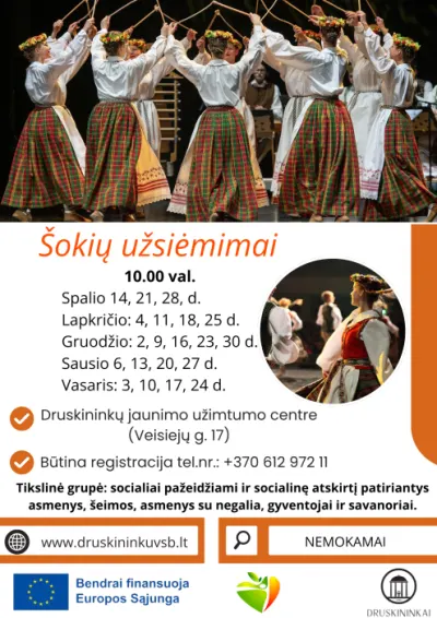 Šokių užsiėmimai