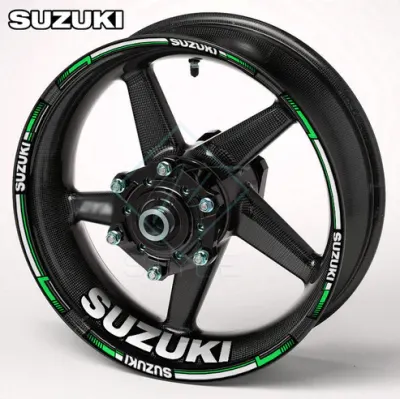 Suzuki motociklų ratlankių lipdukai, žalia