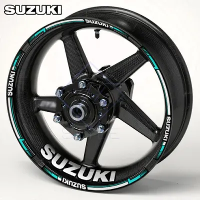 Suzuki motociklų ratlankių lipdukai, ryškiai mėlyna