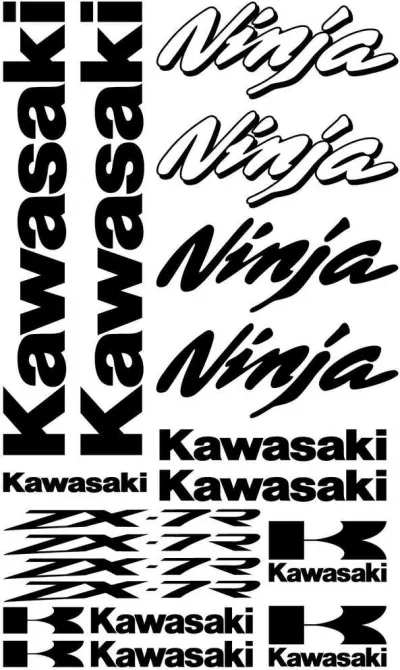 Kawasaki Ninja ZX-7R Motociklų lipdukų rinkinys