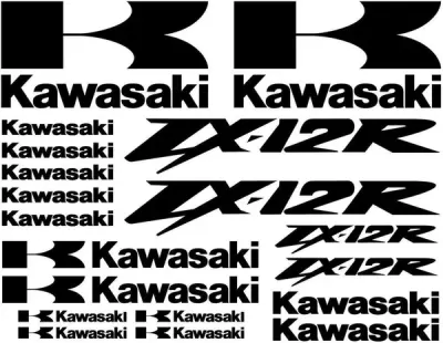 Kawasaki Ninja ZX-12R Motociklų grafikos rinkinys
