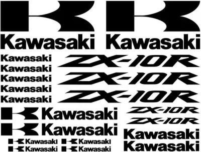 Kawasaki ZX-10R - Motociklų lipdukų rinkinys