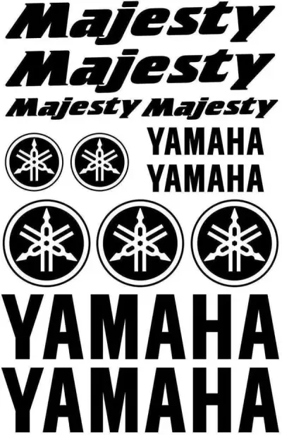 Yamaha Majesty Sport Edition - Motociklų lipdukų rinkinys