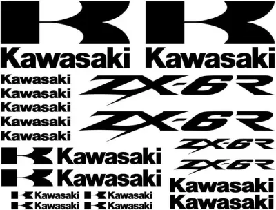 Kawasaki ZX-6R Motociklų lipdukų rinkinys
