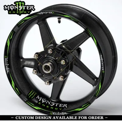 Monster Energy motociklo ratlankių lipdukai