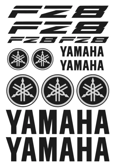 Yamaha FZ8 - Motociklų lipdukų rinkinys