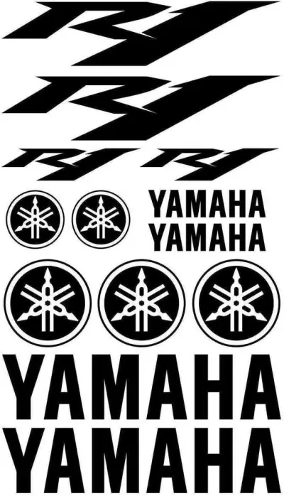 Yamaha R1 – Motociklų lipdukų rinkinys