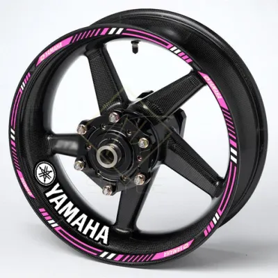 Yamaha motociklo ratlankių lipduka, rožinė