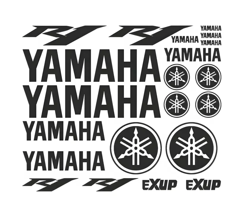 Yamaha R1 - Motociklų lipdukų rinkinys