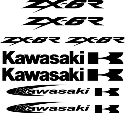 Kawasaki ZX-6R – motociklų lipdukų rinkinys