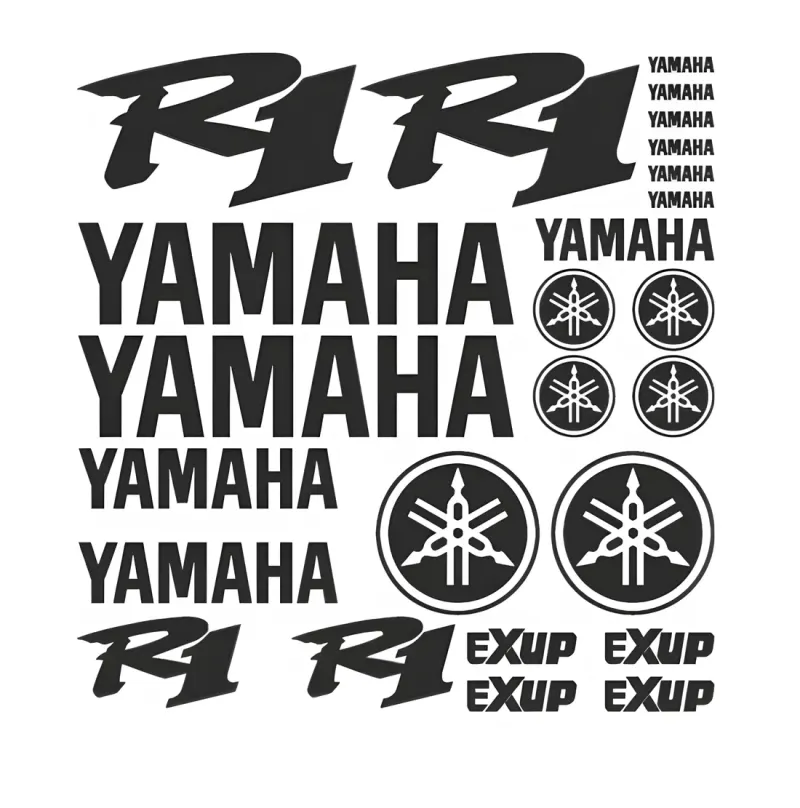 Yamaha R1 Edition - Motociklo lipdukų rinkinys
