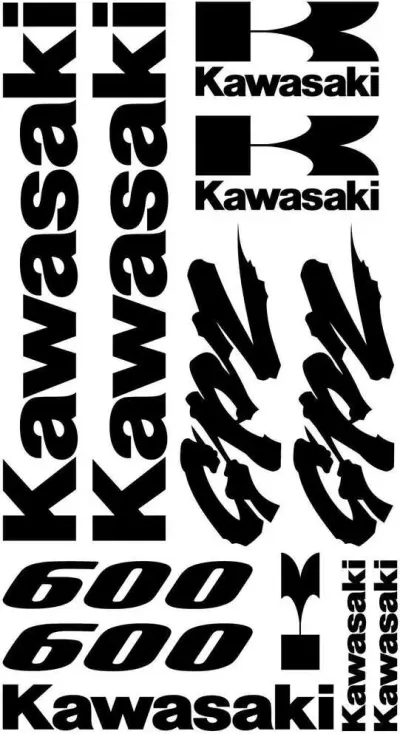 Kawasaki GPZ 600 Motociklų lipdukų rinkinys